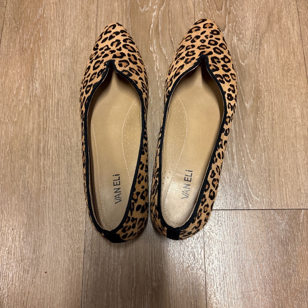 Vaneli Leopard Print flats Size 13